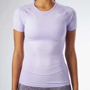 Gymshark Seamless T-Shirt Soft Lilac Marl Sz S